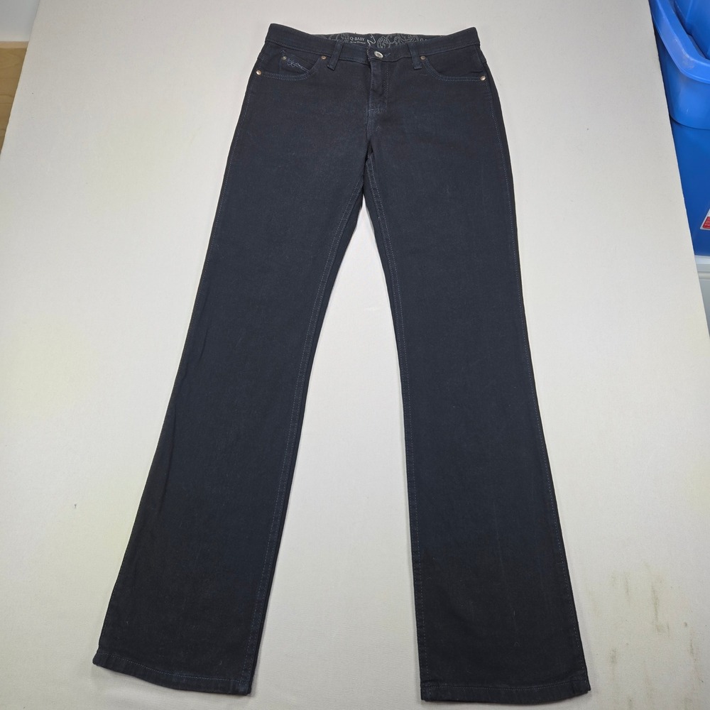 Wrangler Jeans Q-Baby Ultimate Riding Bootcut Stretch Black Women 9/10 x 34
